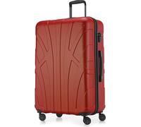 Suitline - Valise de voyage grande extensible, valise XL 4 roulettes, valise à roulettes coque rigide, trolley Hardcase Check-In Bagages 20-23 kg, sangle 158 cm, TSARouge