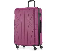 Suitline - Valise de voyage grande extensible, valise XL 4 roulettes, valise à roulettes coque rigide, trolley Hardcase Check-In Bagages 20-23 kg, sangle 158 cm, TSA,Magenta