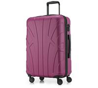 Suitline Valise Moyenne 66 x 44 x 27 cm ABS Rigide Extensible (58-68 L) avec Serrure TSA 4 Roues Doubles poignée télescopique légère Valise Voyage, Magenta