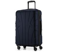SUITLINE - Valise moyenne à coque rigide, TSA, 4 roulettes, Valise, Trolley, 65 cm, 74 L, Bleu foncé