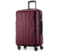 SUITLINE - Valise moyenne à coque rigide, TSA, 4 roulettes, Valise, Trolley, 65 cm, 74 L, Bordeaux