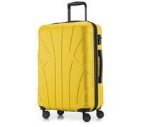 SUITLINE - Valise moyenne à coque rigide, TSA, 4 roulettes, Valise, Trolley, 65 cm, 74 L, Jaune