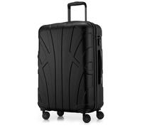 SUITLINE - Valise moyenne à coque rigide, TSA, 4 roulettes, Valise, Trolley, 65 cm, 74 L, Noir