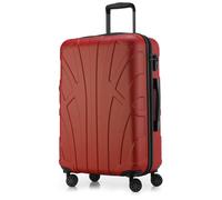 SUITLINE - Valise moyenne à coque rigide, TSA, 4 roulettes, Valise, Trolley, 65 cm, 74 L, Rouge