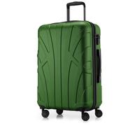 SUITLINE - Valise moyenne à coque rigide, TSA, 4 roulettes, Valise, Trolley, 65 cm, 74 L, Vert
