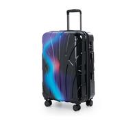 Suitline - Valise rigide Check-In Bagages Trolley Valise à roulettes Extension Valise de voyage 4 roulettes, Design dégradé Glossy, TSA, 66 cm,Neon Blue