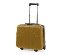 SUITLINE - Valise pilote Laptop 2 roulettes Porte-documents, Bordcase Avion Underseater Valise pilote Businesstrolley Hardcase Carry-On Hand Luggage ABS, TSA, 38 cm,Or Automne