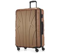 Suitline - Valise Plus Grande Bagages Rigide, 76 cm, 110 Liter, Marron | Coque Rigide ABS · Serrure TSA · Extensible · 4 Roues · Pièces Remplaçables · Bagage en Soute · Vacances · 2-3 Semaines