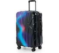 Suitline - Valise rigide Check-In Bagages Trolley Valise à roulettes Extension Valise de voyage 4 roulettes, Design dégradé Glossy, TSA, 66 cm,Neon Blue