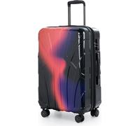Suitline - Valise rigide Check-In Bagages Trolley Valise à roulettes Extension Valise de voyage 4 roulettes, Design dégradé Glossy, TSA, 66 cm,Neon Red