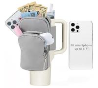 SUITMAT Pochette pour bouteille d'eau pour gobelet Stanley Quencher Series - Grand sac pour accessoires de tasse Stanley, sac à dos avec plusieurs poches pour téléphone, cartes, clés (sac uniquement)