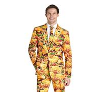 Suitmeister Costume de restauration rapide pour homme - Tenue d'Halloween et fête à thème - Avec blazer, pantalon et cravate - Multicolore, Snack Master, XX-Large