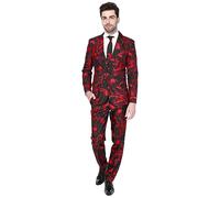 Suitmeister Costume Homme - 2019 The Joker DC Slim Fit Suit - Rouge, Vert, Jaune