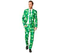 Suitmeister Costume Homme, St. Patrick's Day Shamrock, Trèfle de la Saint-Patrick - Blazer, Pantalon Et Cravate, S
