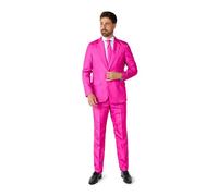 Suitmeister Costumes d'halloween pour Hommes dans des imprimés élégants et effrayants - Ensemble Complet : Comprend Une Veste, Un Pantalon et Une Cravate, Rose uni., L