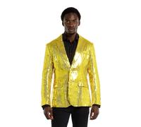 Suitmeister Jaune Blazer de fête pour Hommes - Noël, Nouvel an - Veste de Costume à Paillettes Brillantes - Jaune