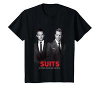Suits Harvey Specter & Mike Ross T-Shirt, Enfant, Noir, 4 Ans