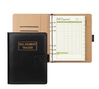 suituts Carnet de suivi de factures, organiseur de factures mensuelles avec poches et onglets, suivi de factures avec classeur A5 à 6 anneaux facile à utiliser pour les personnes âgées à domicile