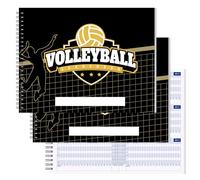 suituts Lot de 3 carnets de scores de volley-ball, livre de suivi des statistiques de volley-ball pour ligues de lycée, entraîneurs, clubs et gestion d'équipe