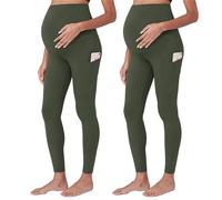 SUIUOI 2 PCS Stretch Legging Grossesse Maternité,Confortablement Taille Haute Pantalon de maternité Sports et Loisirs Confortable Legging Vêtements Grossesse Opaque