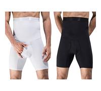 SUIUOI 2PCS Boxers Culotte Gainante Homme Body Gainant Ventre Plat Short,Pantalon Gainant Push Up Fesse Sculptantes Butt Lifter Rembourré Hanche Enhancer mincissant Panty