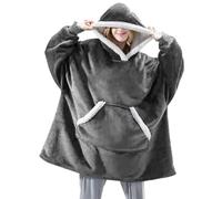 SUIUOI Couverture à Capuche Portable, Sweat à Capuche Sherpa surdimensionné, Couverture Super Douce et Confortable, Sweat-Shirt surdimensionné avec Polaire Longueur 92CM/36.27"