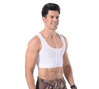 SUIUOI Homme Body Shaper Binder de Poitrine Compression Plate, Cacher la Gynécomastie Pull de Compression Minceur Sous-Vêtement de Compression, Corset Débardeurs Sous-Vêtements Shapewear Chemise de