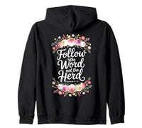Suivez la Parole, Pas Le Troupeau, Verset biblique de la Vache chrétienne Sweat à Capuche