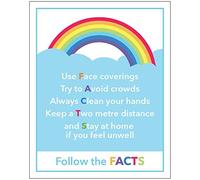 Suivez les faits - enseigne arc-en-ciel scolaire