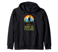 Suivez Les Traces du yéti Rock n Roll Salute Bigfoot Sasquatch Sweat à Capuche
