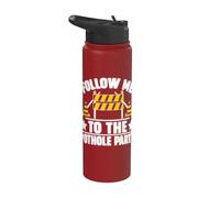 Suivez-moi jusqu'au Pothole Party Road Builder Stainless Steel Insulated Water Bottle