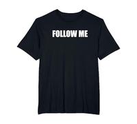 Suivez-Moi T-Shirt, Homme Grandes Tailles, Noir, 5X Tall