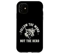 Suivez The Word Not Herd Highland Cow Spirit Coque pour iPhone 11