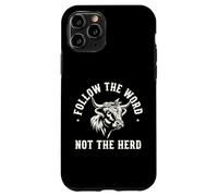 Suivez The Word Not Herd Highland Cow Spirit Coque pour iPhone 11 Pro
