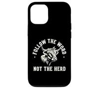 Suivez The Word Not Herd Highland Cow Spirit Coque pour iPhone 12/12 Pro