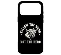 Suivez The Word Not Herd Highland Cow Spirit Coque pour iPhone 17 Pro Max