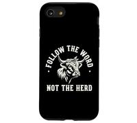 Suivez The Word Not Herd Highland Cow Spirit Coque pour iPhone SE (2020) / 7/8