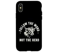 Suivez The Word Not Herd Highland Cow Spirit Coque pour iPhone X/XS
