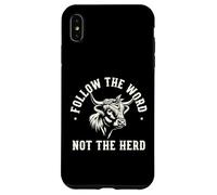 Suivez The Word Not Herd Highland Cow Spirit Coque pour iPhone XS Max