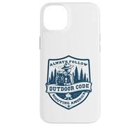 Suivez Toujours Le Code du Plein air | Retro Scouting | Durabilité Coque pour iPhone 14 Plus