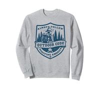 Suivez Toujours Le Code du Plein air | Retro Scouting | Durabilité Sweatshirt