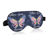 Suivez vos rêves Masque de sommeil en tissu œil d'oiseau papillon, bandeau pour les yeux, masque pour les yeux super lisse