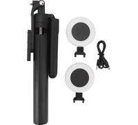 Suivi automatique du visage Stabilisateur pour smartphone Télécommande Bluetooth 5.0 Support de téléphone portable Quadrupode avec 2 lumières de remplissage Selfie Vlogging