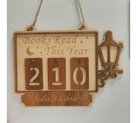 Suivi de lecture de livres personnalisé, compteur de livres lu cette année, panneau de comptoir, cadeau pour les amateurs de livres, cadeau de Noël, d'anniversaire pour enseignants, vers de