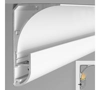 Suivi de moulage de couronne LED en aluminium - Diffuseur d'éclairage indirect et plinthe - Profil de rondelle murale pour décoration d'intérieur - 4,5 m - Améliore l'ambiance et l'esthétique