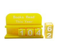 Suivi de progrès de lecture créatif imprimé en 3D avec chiffres cubes, livres lisez cette année, compteur de lecture, défi, cadeau, accessoire de bureau