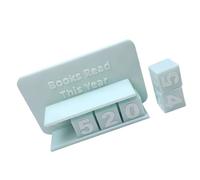 Suivi de progrès de lecture créatif imprimé en 3D avec chiffres cubes, livres lisez cette année, compteur de défi, cadeau, décors d'angle