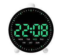 Suivi du temps d'horloge de bureau à-Coquille blanche vert li