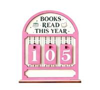 suivis des Livres LUS Cette année, Compteur de Livres de défi de Lecture, Panneau de Piste de Lecture pour Les Amateurs de Livre, décoration d'étagère de bibliothèque à la Maison