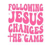 Suivre Jésus change la maquette d'impression graphique du jeu Peintures murales et stickers muraux en vinyle 67.2x72cm Installation facile Rose